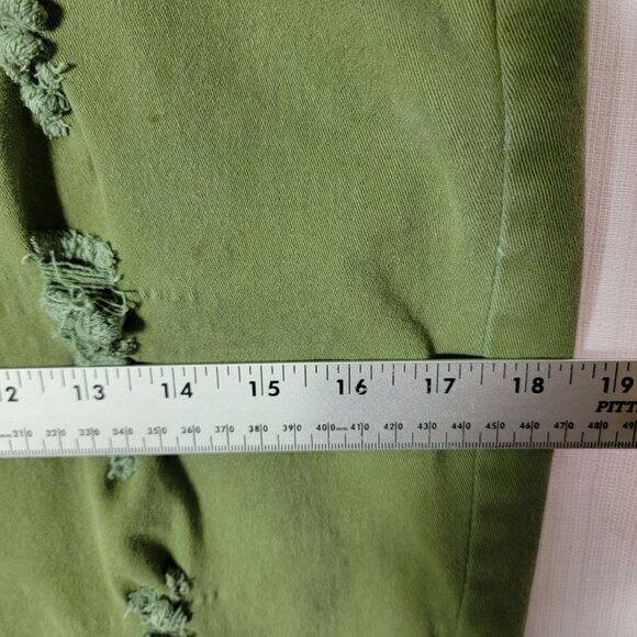 Qazel Vorrlon Mens Skinny Jeans Sz 32 Stretch Ripped Zippered knees Distressed - Picture 13 of 16